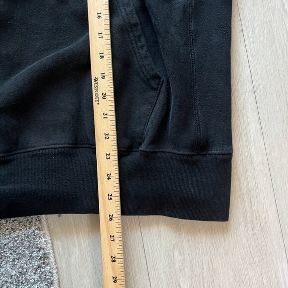 Champion Reverse Weave Hoodie Men’s Large Black Plain Heavy Thick Pullover - Picture 5 of 5